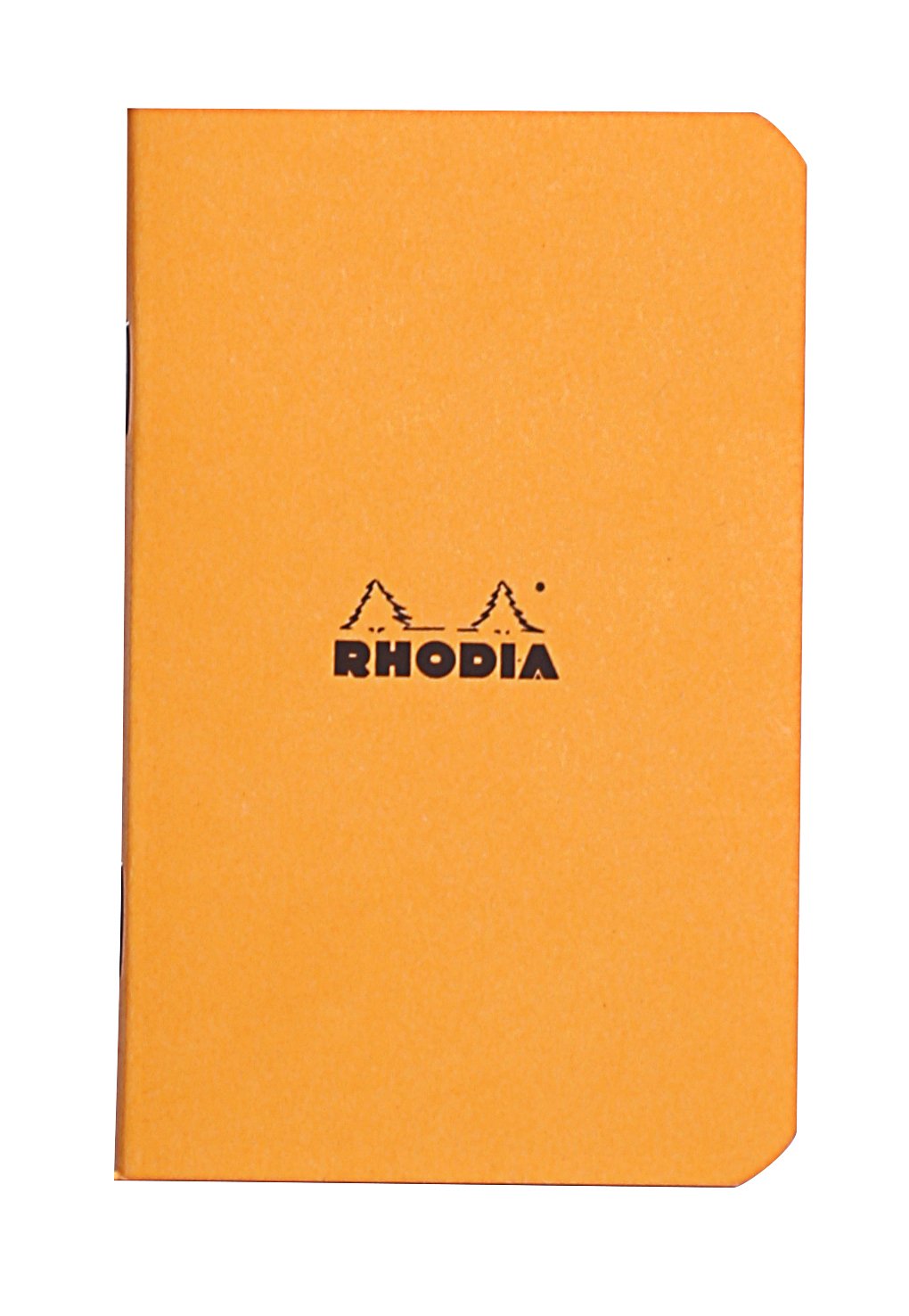 RHODIA 119158C - Orange Piqué Notebook - 7.5 x 12 cm - Small Squares - 48 pages - White Clairefontaine Paper 80 g/m - Soft, resistant and waterproof coated card cover - Classic