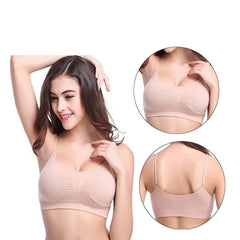 Litthing Women Sports Bra Seamless Comfort Bras Padded Ladies Tops Adjustable Strap Bralettes Vest Style Athletic Wireless Wrap Chest Crop Top for Yoga Fitness Exercise