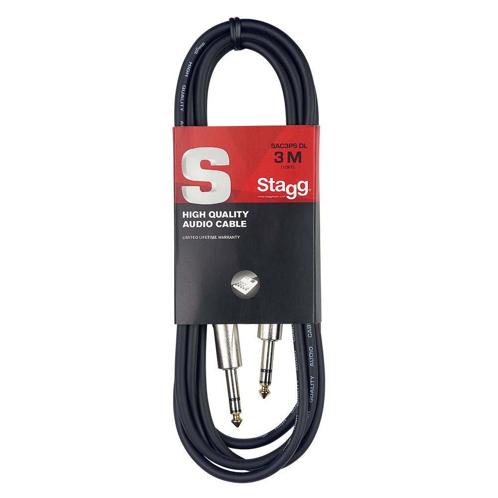 Stagg SAC3PS DL 3m/10 ft Deluxe Jack to Jack Instrument Cable