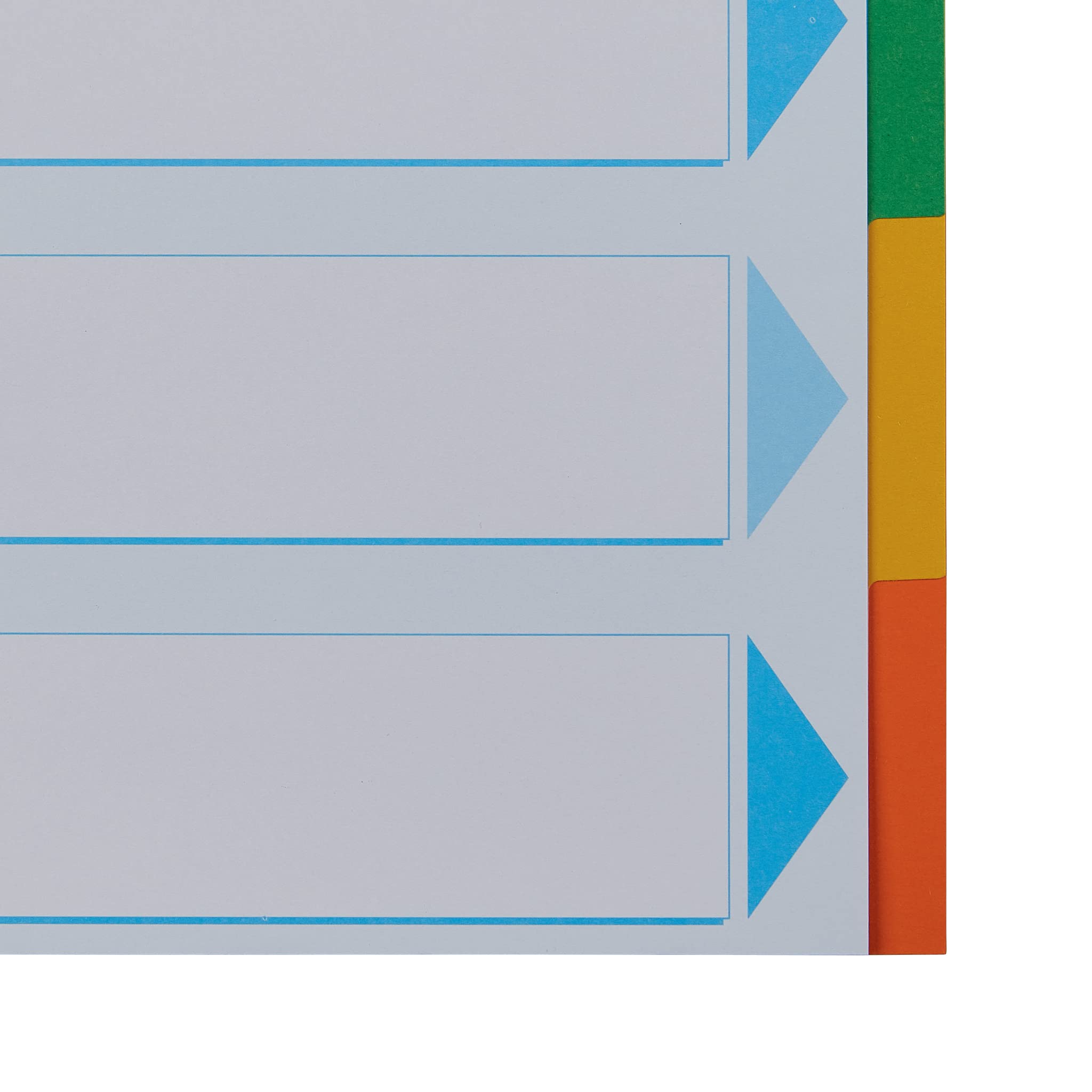 Esselte A4 Card File Dividers. 5 Parts Coloured Folder Dividers with identification front sheet, for Ring Binders and Lever Arch Files. Made from durable, recycled card