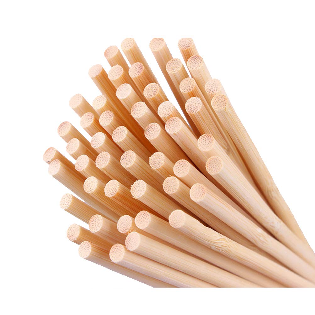 ZHIYE 100 Packs Dowel Rods 15cm x 4mm Craft Sticks Unfinished Natural Wood for DIY Craft and Art Work