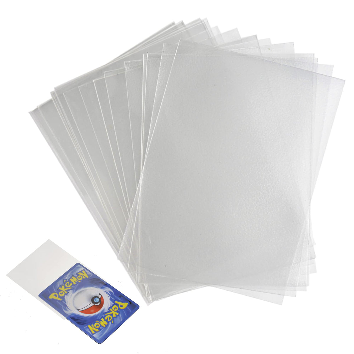 Glorific Mart Penny Sleeves - Pack of 100 Clear Card Sleeves for Trading Cards, Magic the Gathering, Keyforge, Yugioh, Dropmix, Board Game Sleeves Standard Size – 66 x 91mm (100 Micron Thickness)