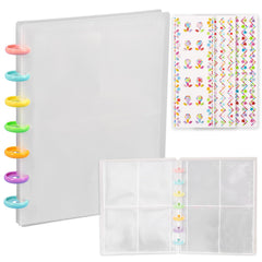 Photocard Binder A5 kpop binder Kpop Photo Card Binder Holder Ring Binder Book 20Pcs 3 Inch Inner Clear Sleeves Pages Idol Photo Album Business Cards Collect Photo Protectors 160 Cards（White）