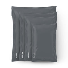 Straame 60 Mixed Size Grey Mailing Postal Bags, Self-Seal Closure Packaging Bags, Delivery Mailing Bag Flexible and Tempered Proof, 4 Sizes Small to Large Postal Bags 15 Each