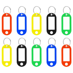 Westcott Key Tags 10 Pieces   10 Pack of Robust Tags for Labelling Keys with Exchangeable Labels   with Metal Ring and in Five Colours   E-10655 00