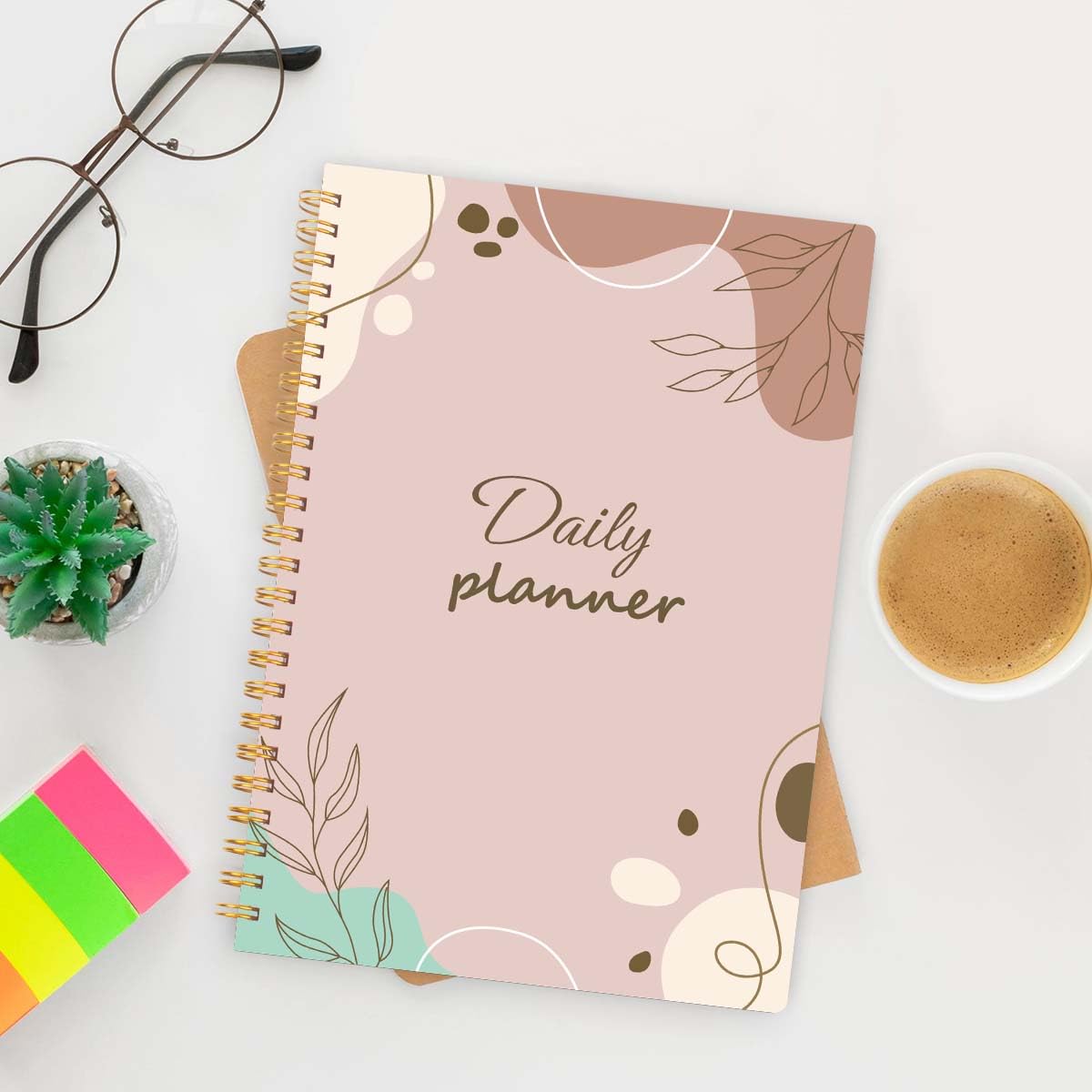 Daily Planner, Daily To Do List Notebook with Personal Organizor, Water Tracker for Home, Work, School,52 sheets, A5