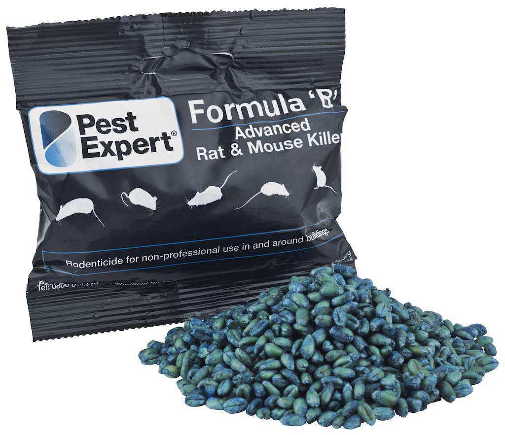 Pest Expert Formula ‘Band’ Advanced Rat & Mouse Killer Poison 900g (15 x 60g) Strongest Single Feed Brodifacoum, Fast Acting Poisoning Control