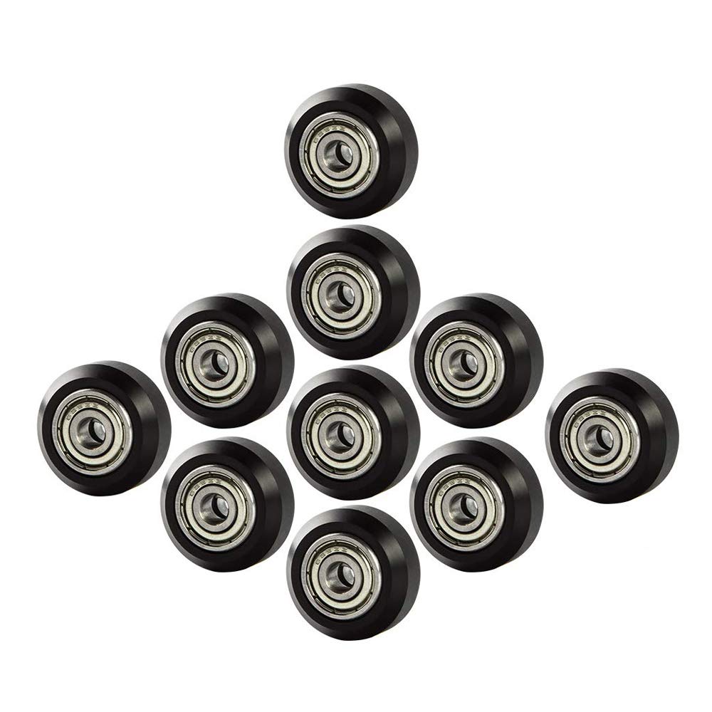 Redrex Ender 3 Wheels 3D Printer POM Pulley 625zz Linear Bearing for Ender 3 V2/Neo,Ender 3 S1,Ender 5,CR6 SE,CR10 Smart Pro,CR10S Pro V2,Kobra,Vyper,Chiron,Neptune,Aquila Serie,Tevo Tarantula-10Pcs