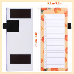 Yafe 3 Pack Magnetic Shopping List Pad for Fridge, 150 Tear Off Sheets 21.4 x 8.8cm Magnet Notepad Grocery List Fruit Theme Magnetic Notepads for To Do Lists, Shopping, Locker, Filing Cabinet