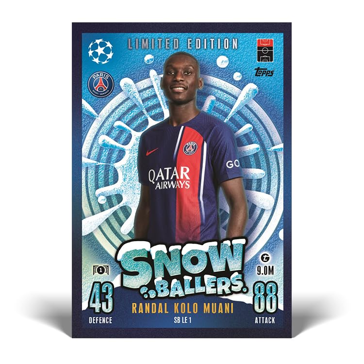 Topps Match Attax 23/24 - Update Mega Multipack #3-41 Match Attax cards including 16 New Snow Baller Cards and an exclusive Snow Baller Randal Kolo Muani Limited Edition card!