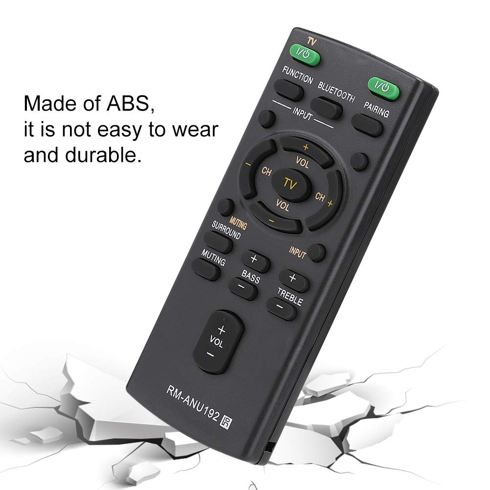 for Sony Rm Anu191 Remote for Sony Sa Ct60Bt Remote Abs Black Replacement Rm Anu192 Remote Control for Sony Sound Bar Sact60Bt Htct60Bt Sswct60