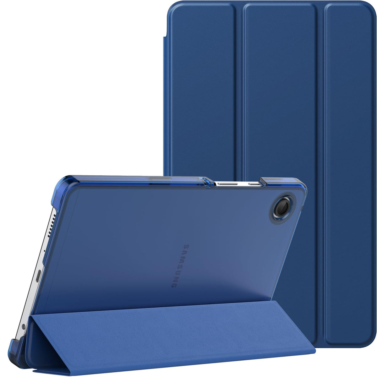 MoKo Case Fits Samsung Galaxy Tab A9 8.7-Inch 2023 (SM-X110/X115/X117), Lightweight Stand Smart Case Hard Shell for All-New Galaxy Tab A9 8.7 inches 2023 Tablet, Two View Angle, Navy Blue