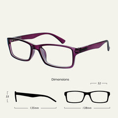 The Reading Glasses Company Purple Readers Value 2 Pack Mens Womens UVR2092P and3.00