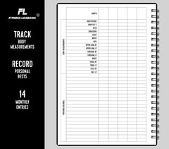 Fitness Logbook - Track 150 Workouts - Thick Paper, Durable Cover - A5 - Undated Workout Journal, Planner Log Book - Track Weight Loss, Muscle Gain, Gym Exercise, Bodybuilding Progress (Black)