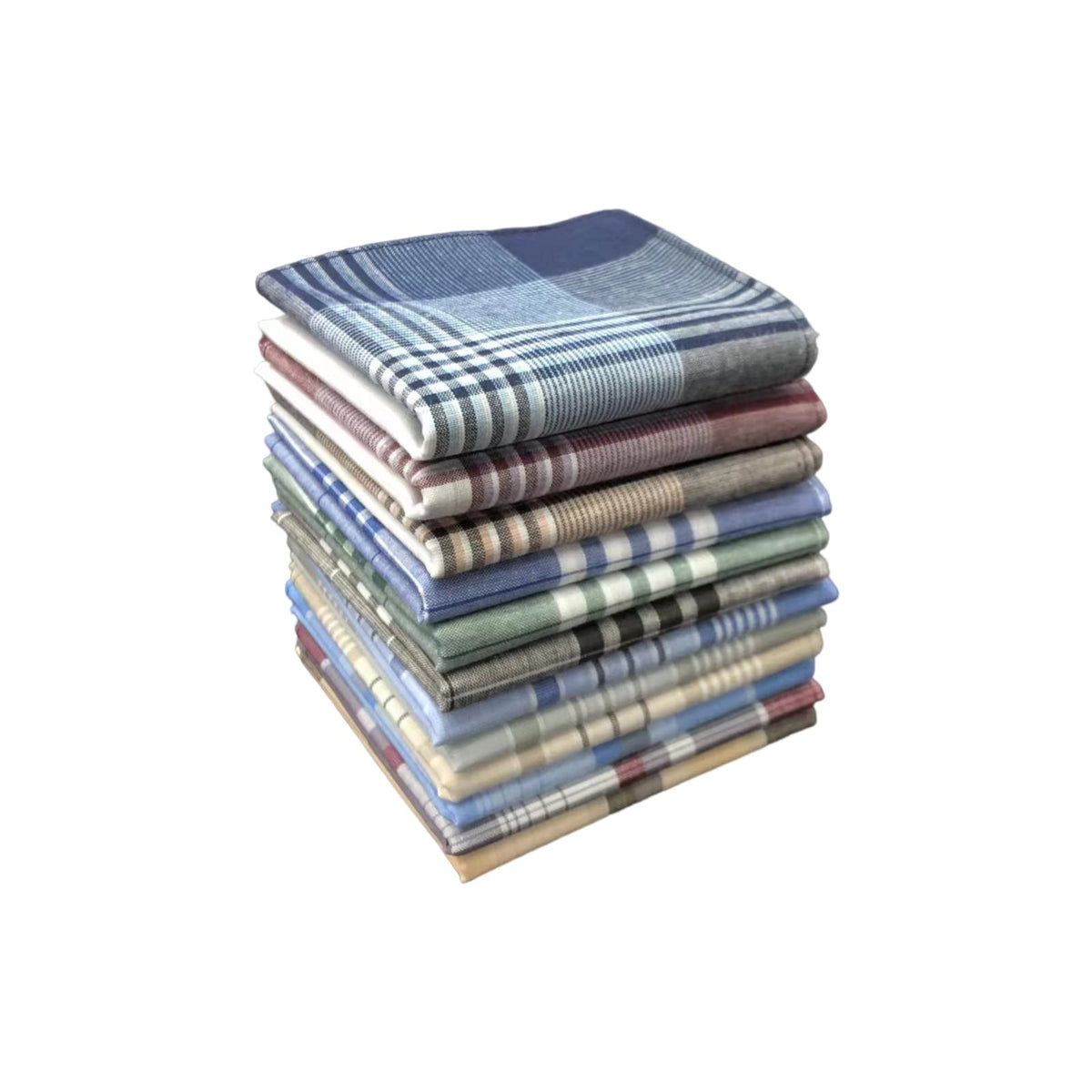 emlstyle Men's Handkerchiefs 100% Cotton Pocket Squares Hankies for men 12 Pack