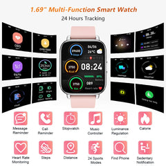 Togala Smart Watch for Women, 1.69 inches Touch Screen Smartwatch, Fitness Trackers with Heart Rate Monitor, 24 Sports Modes Fitness Watch Pedometer Stopwatch, Waterproof Activity Trackers for Android iOS