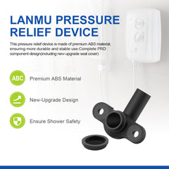 LANMU 2-Pack Pressure Relief Device for Triton,Pressure Relief Device PRD with Disc Seals Cover Valve Shower Spares Parts for Triton Electric Showers(Replace of 82800450)