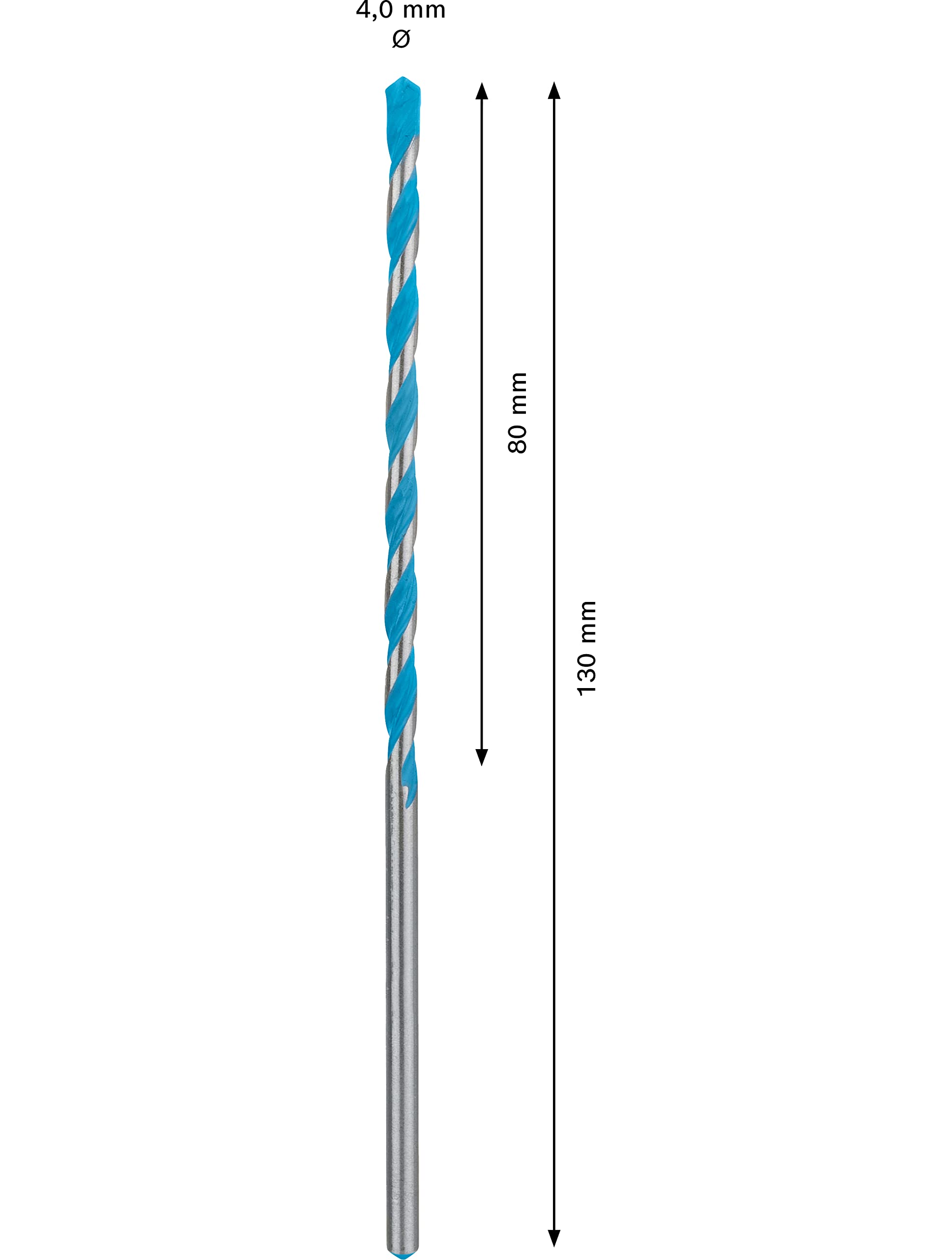 Bosch Professional 1x Expert CYL-9 MultiConstruction Drill Bit (for Concrete, Ø 4,00x130 mm, Accessories Rotary Impact Drill)