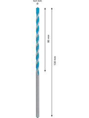 Bosch Professional 1x Expert CYL-9 MultiConstruction Drill Bit (for Concrete, Ø 4,00x130 mm, Accessories Rotary Impact Drill)