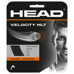 HEAD Unisex's Velocity MLT Set Racquet String-Multi-Colour/Black, Size 16