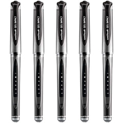 uni-ball UM-153S Gel Impact Broad Rollerball Pens - 1mm Nib, 0.6mm Line Width - Black Ink (5)