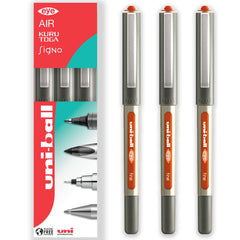 uni-ball EYE - UB-157 Rollerball Pens - 0.7mm Nib - In Gift Box Packaging (Pack of 3, Orange)