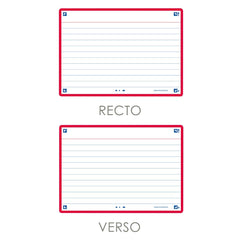 Flash Cards, Ruled with red Frame, A6, Pack of 80