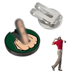 newhsy 2Pcs Magnetic Golf Ball Markers Hat Clip -Finger Salute- Funny Golf Ball Marker Golf Gift for Men Dad Husband Boyfriend Golfer Essential Accessory Present for Golfer