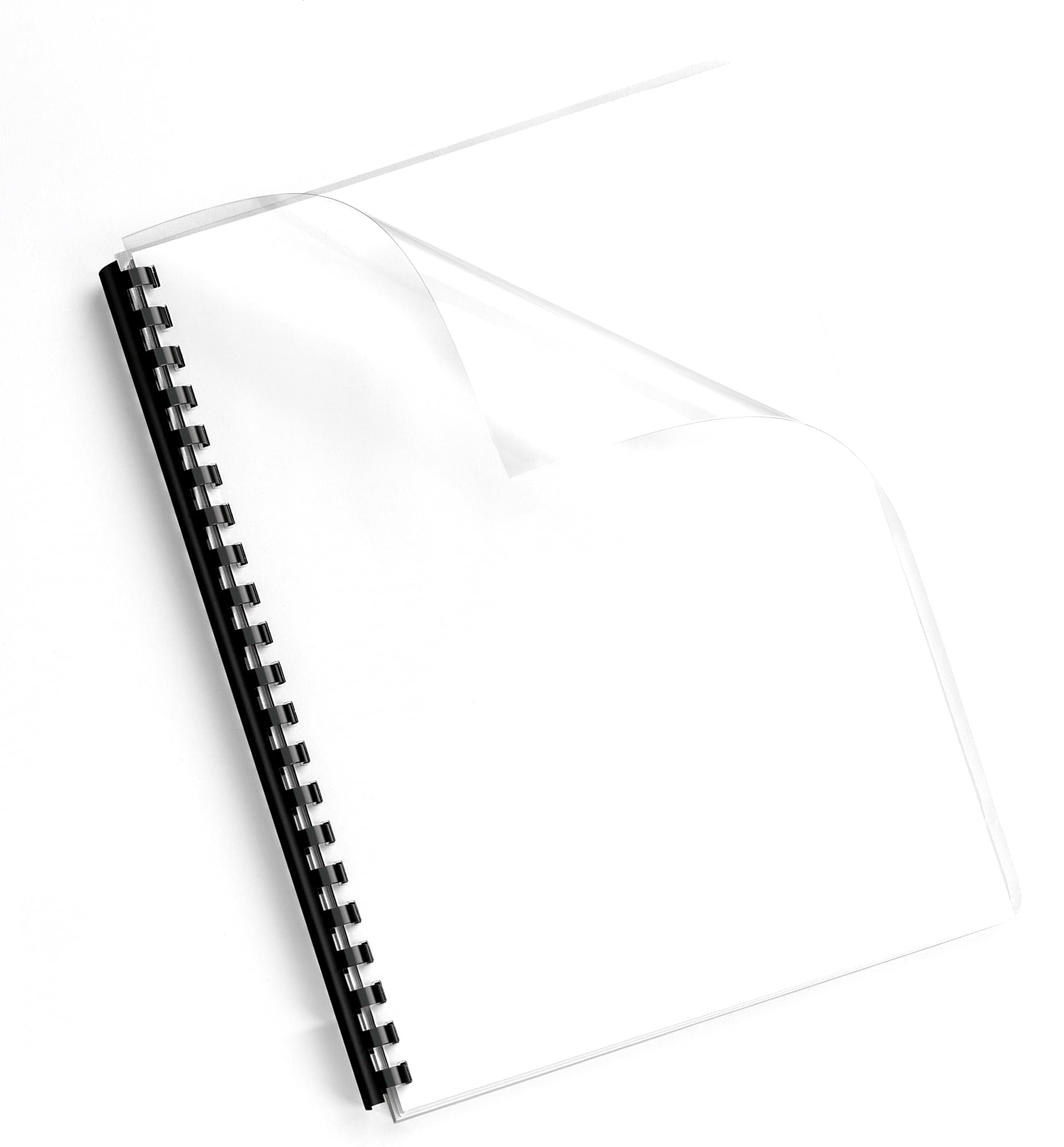 Fellowes A4 Binding Cover - 180 Microns PVC Binding Covers - Pack of 100 Binding Covers - Transparent