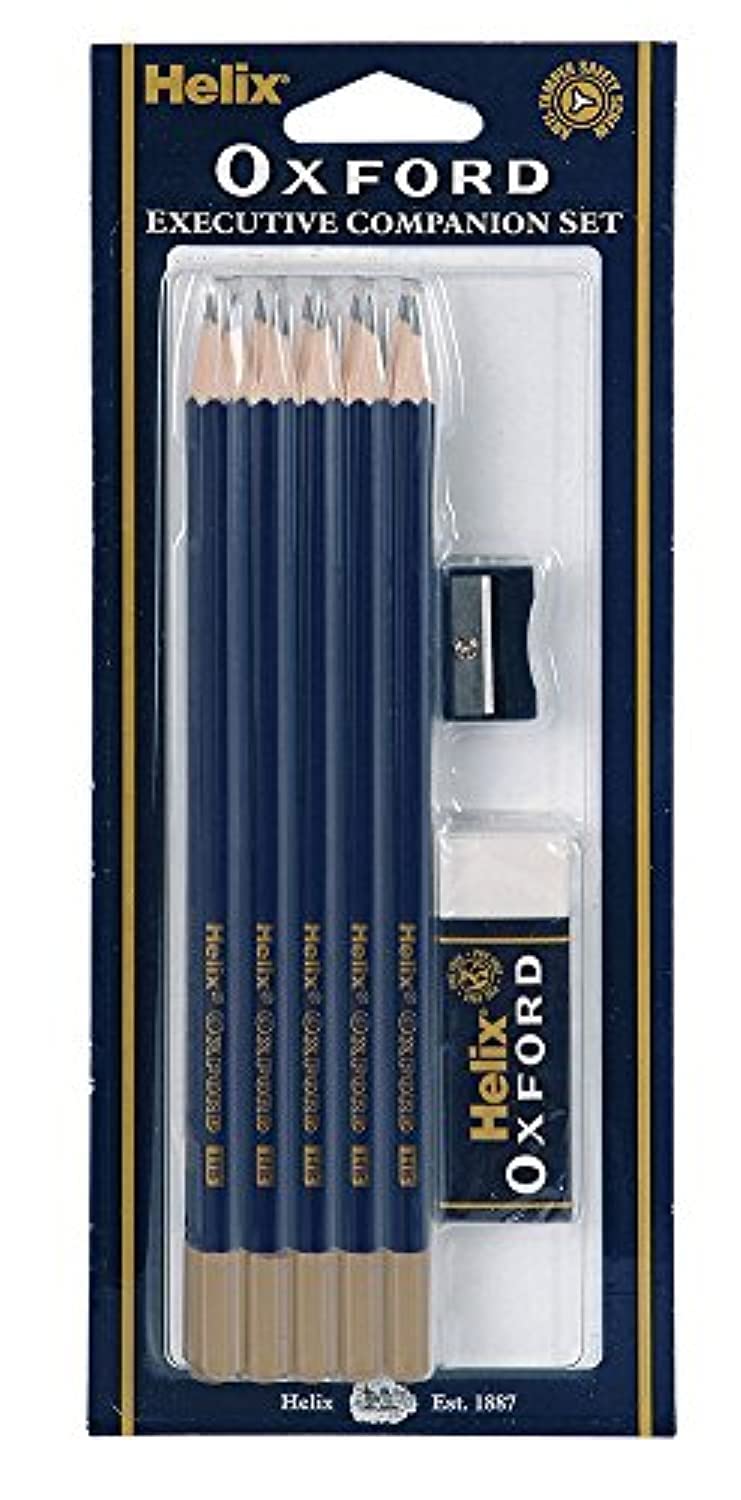 Helix Oxford X10 HB Pencils with Plastic Sharpener and Eraser