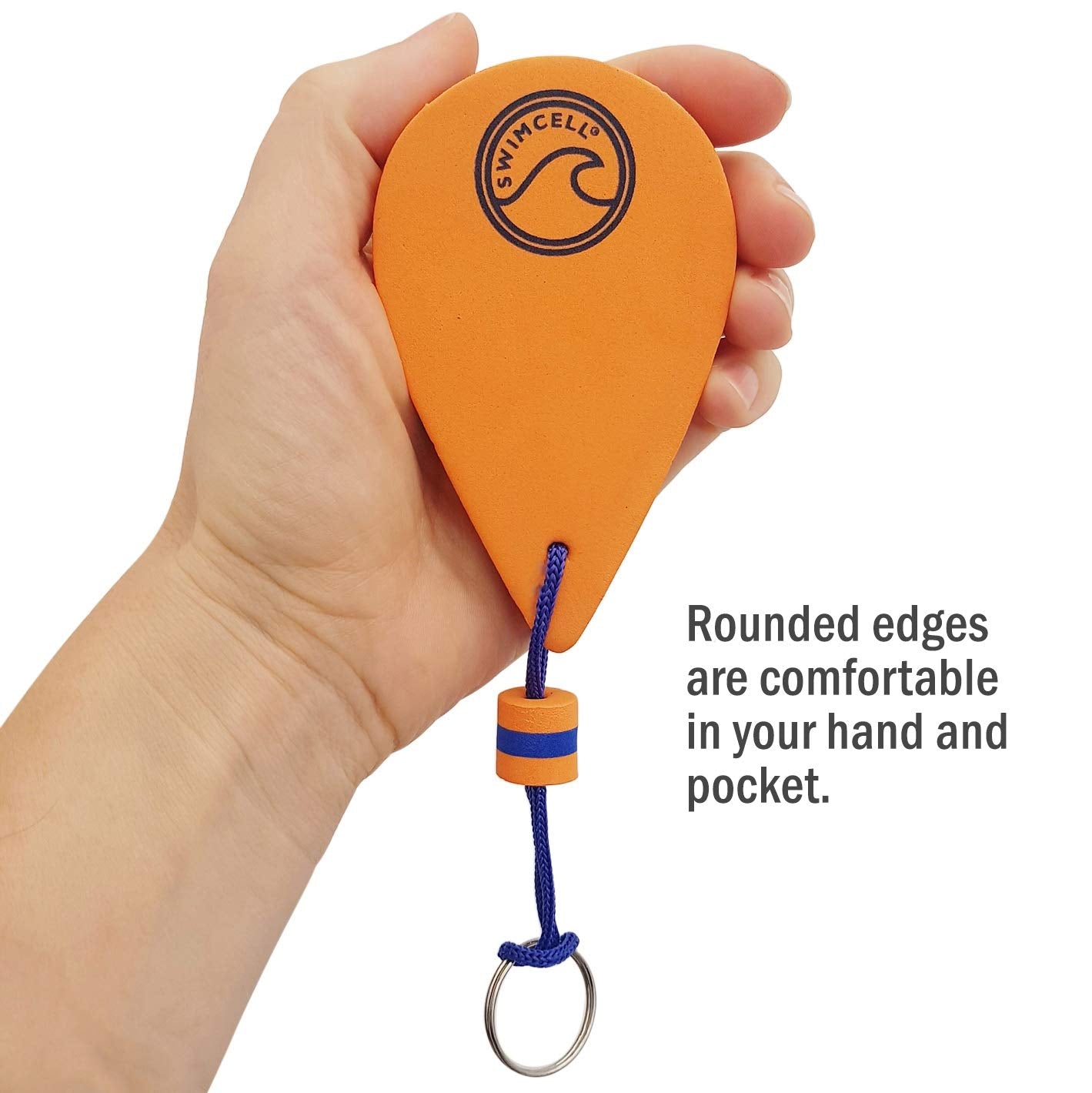 SwimCell Floating Keyring for Boat Keys. Floats 60gm in Water - 3 Times More Than A Marine Cork! Key Float Nautical Keychain Sailing Gift. Key Buoy For Action Camera & Phone Case- Orange