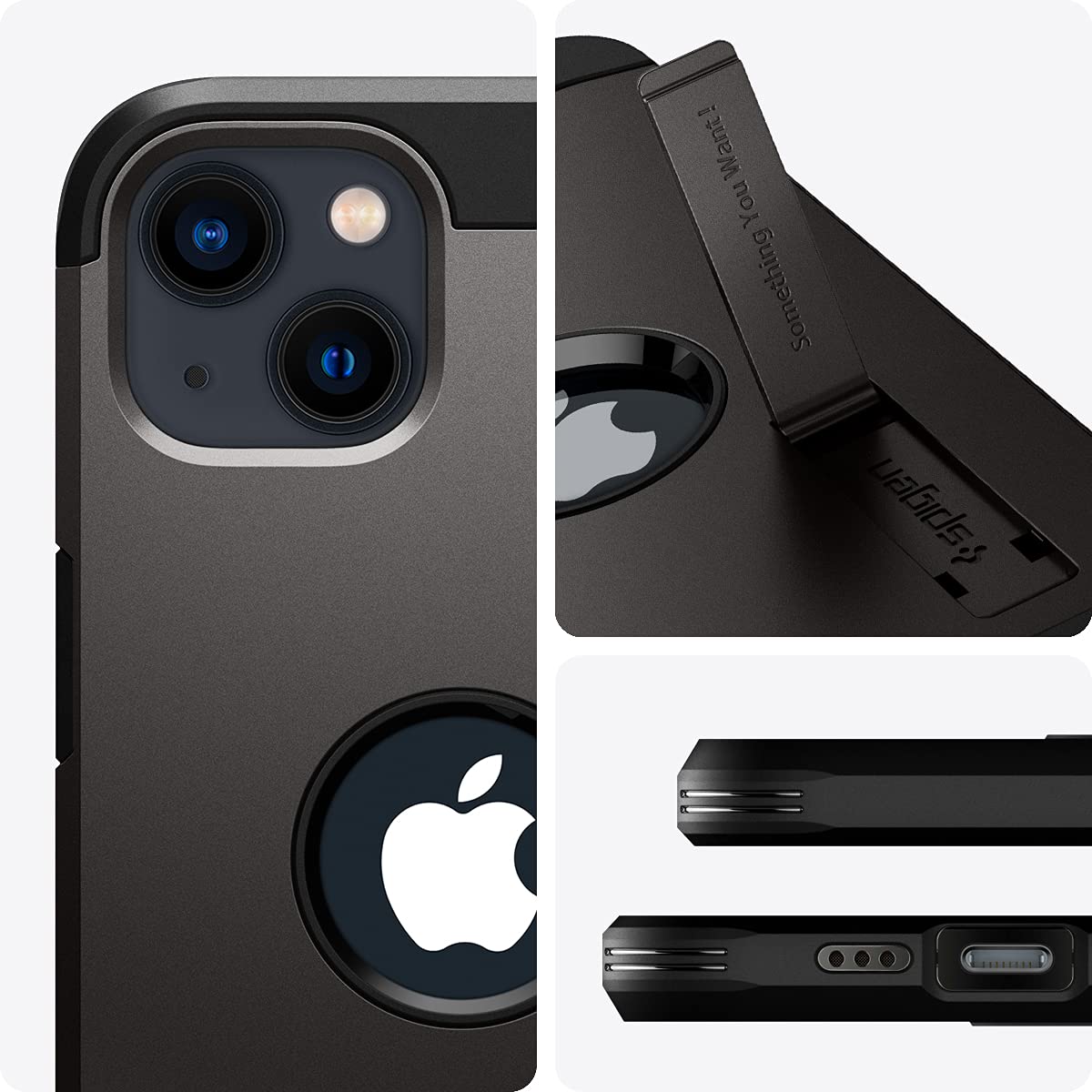 Spigen Tough Armor Case Compatible with iPhone 13 - Gunmetal