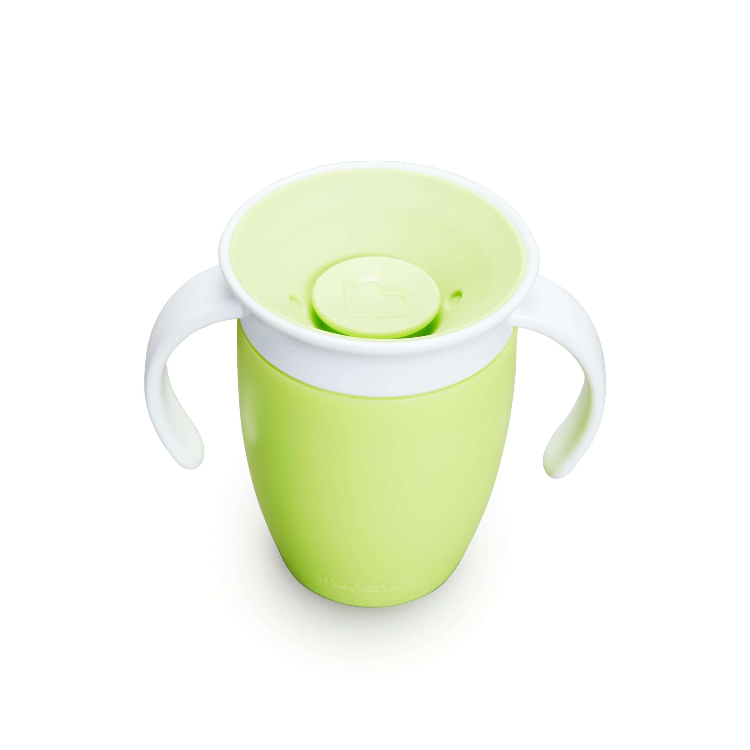 Munchkin Miracle 360 Sippy Cup, Trainer Toddler Cup, BPA Free Baby Cup with Handles, Non Spill Cup, Dishwasher Safe Baby Cup, Leakproof Childrens Cup, Baby Weaning Cup from 6and Months- 7oz/207ml, Green