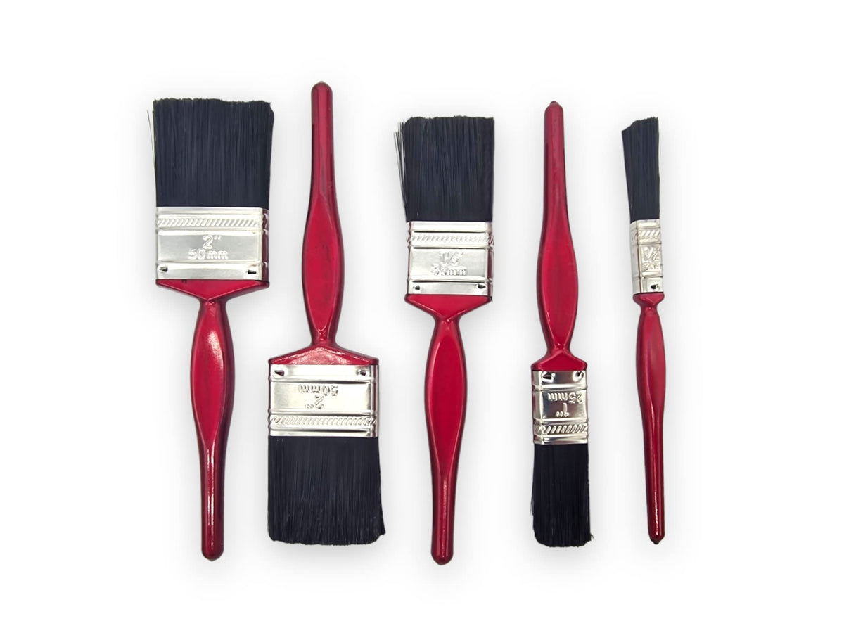 ZYBUX - 5pc Professional Paint Brushes with No Loss of Bristle Paintbrush Heads 5 Piece Pack Set