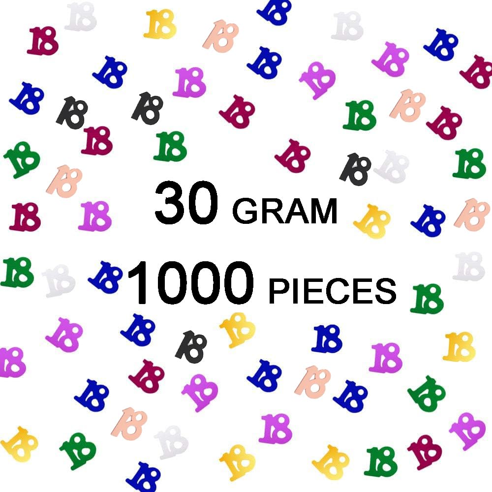 30g Birthday Confetti Foil Metallic Glitz Table Scatter Sprinkles Age Bday Party Decorations