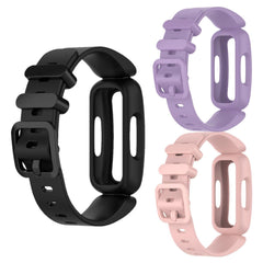 Panda Bobo Compatible with Fitbit Ace 3 for Kids, Soft Silicone Waterproof Bracelet Accessories Sports Watch Strap (3 Pcs - Set C)