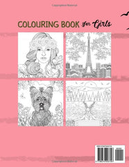 Colouring Book For Girls Ages 8-12 and Adults: 50 unique motives to promote creative development, relaxation and concentration. A perfect gift for girls, teenagers and adults (UK Edition)