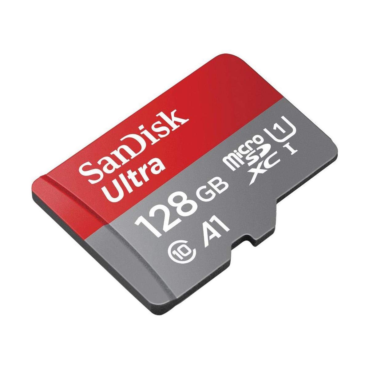 SanDisk Ultra 128 GB microSDXC Memory Card and SD Adapter with A1 App Performance Up to 100 MB/s, Class 10, U1