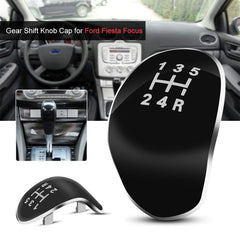 Madezz Gear Shift Knob Cover, for Ford Fiesta Focus 5 Speed ABS Black Car Gear Shift Knob Head Cap Cover