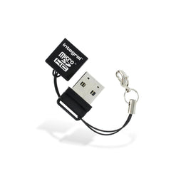 Integral Micro SD USB2.0 Memory Card Reader Adapter - Compact, Plug & Play and Compatible with microSD, microSDHC & microSDXC