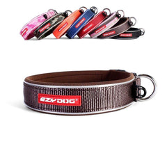 EZYDOG Classic Neo Dog Collar   Dog Collar Small, Medium, Large Dogs, Reflective Dog Collar, Supreme Comfort, Soft Neoprene Material, Non-Corrosive (Chocolate)