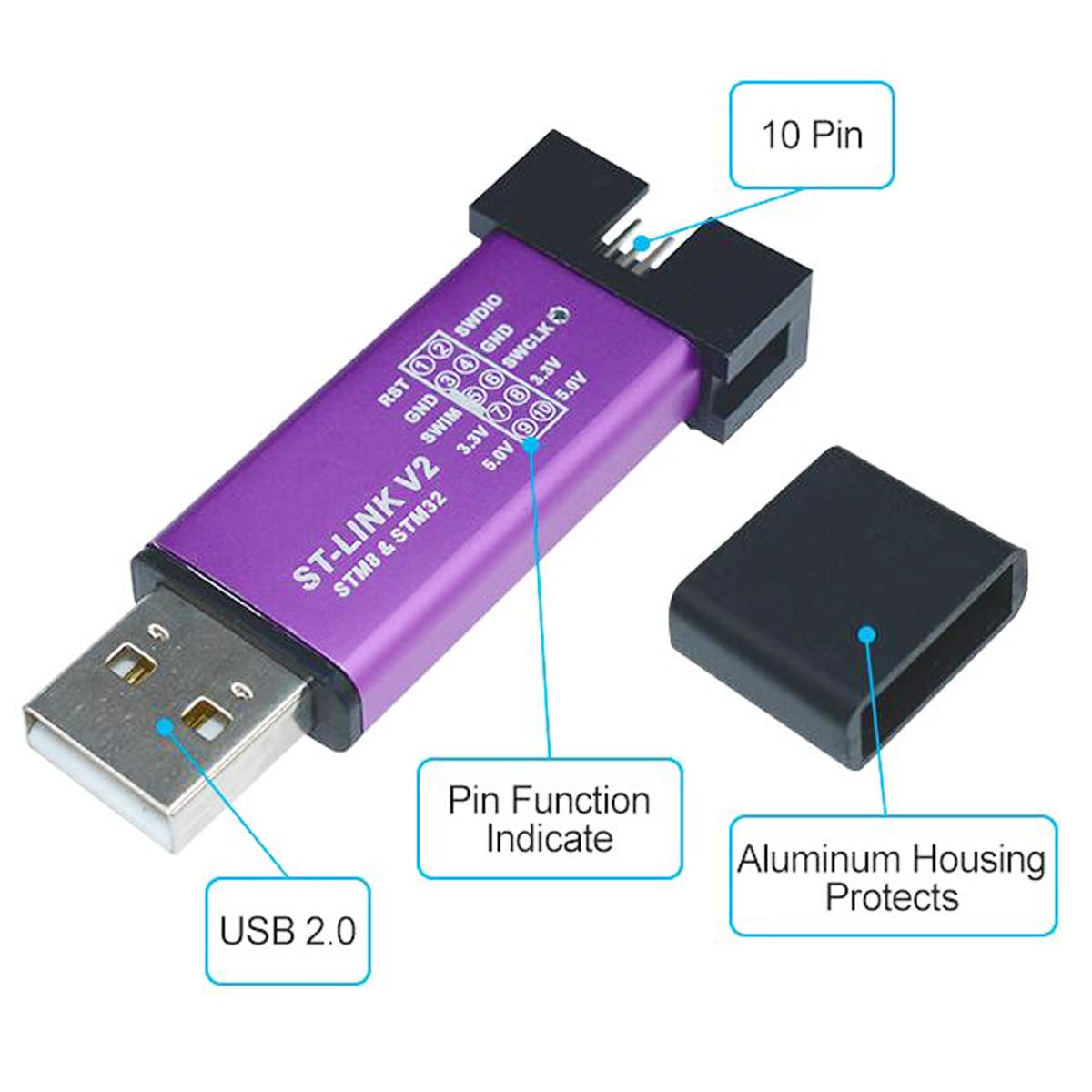 Youmile ST-Link V2 Emulator Programming Unit Downloader and 40 pin STM32F103C8T6 ARM Development Board andFT232RL FTDI Module with Micro USB cable DuPont Cable Mini USB cable