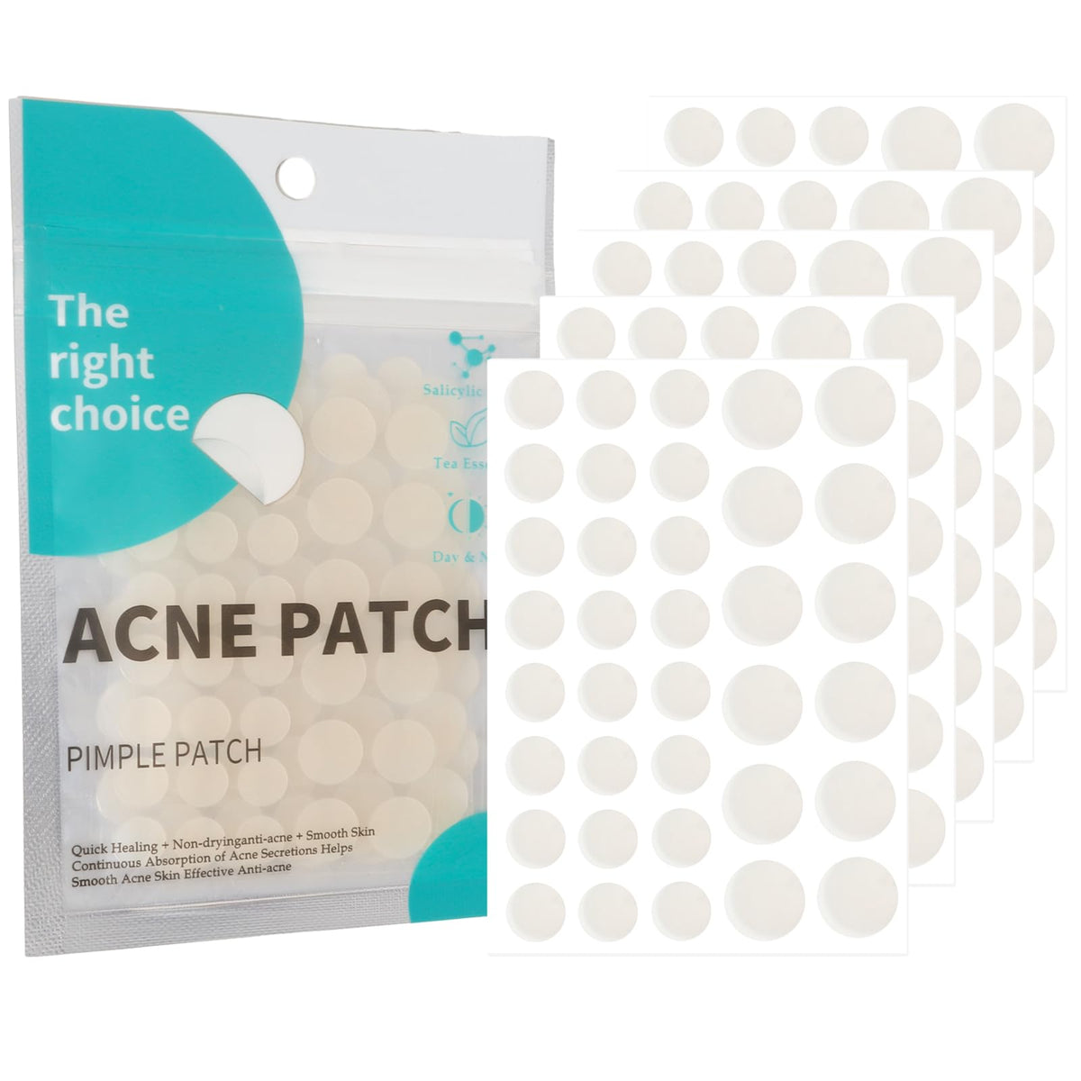 VONKMATT Acne Patches,180 Pieces Pimple Patches,Invisible Patches Stickers,Anti Acne Dots,Spot Treatment Pimple Stickers