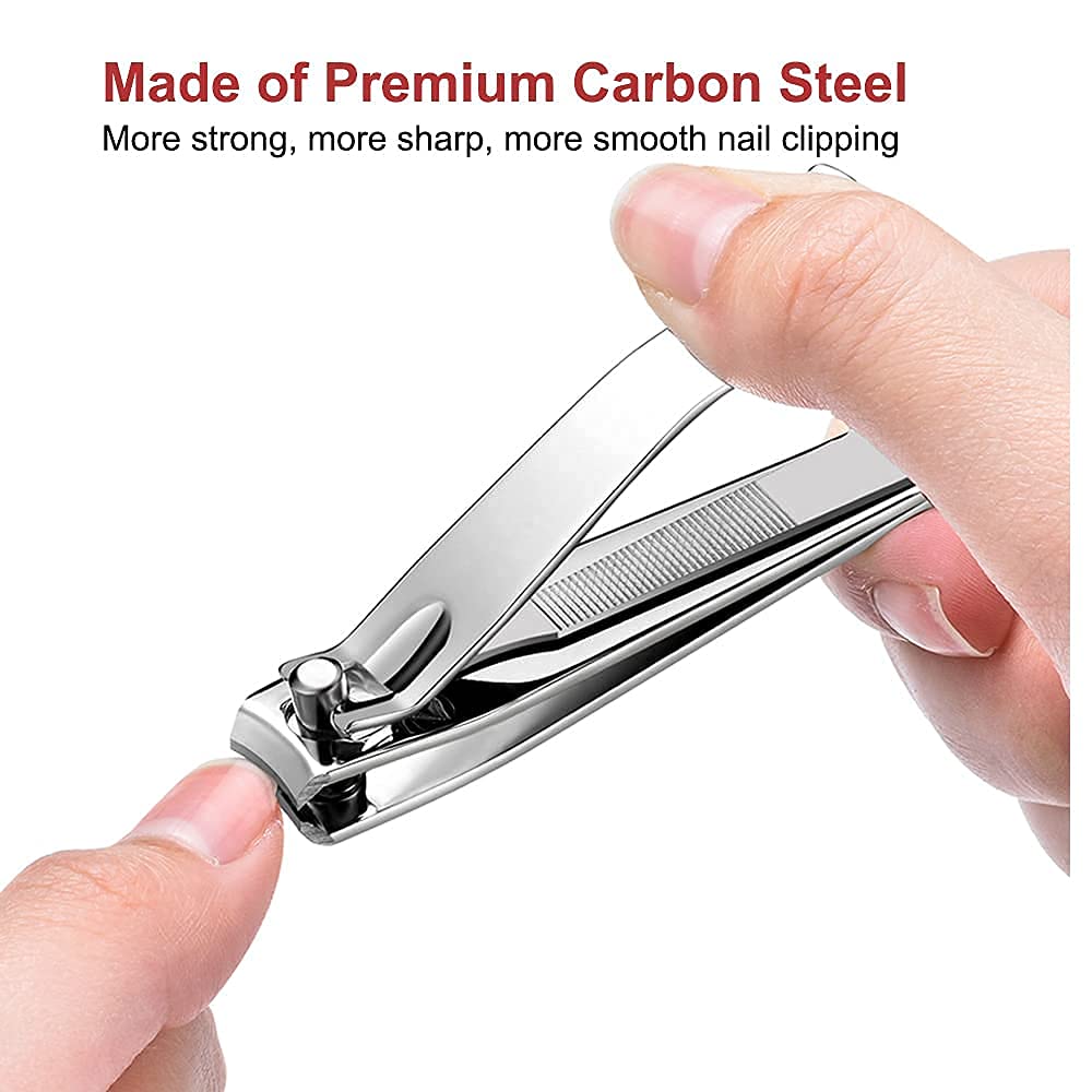 Nail Clipper, Made with Heavy Duty Stainless Steel, Suitable for Thick Fingernail Toenail Men Women (Silver 1 Pack)