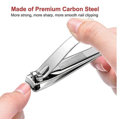 Nail Clipper, Made with Heavy Duty Stainless Steel, Suitable for Thick Fingernail Toenail Men Women (Silver 1 Pack)