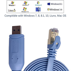 DSD TECH SH-RJ45P USB to Console cable with PL2303RA chip for Cisco Routers Switches 1.8M/5.9FT