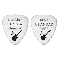 SMARGO Two PCS Grandad Guitar Pick Plectrum For Fathers Day Birthday Christmas Presents I Couldn't Pick A Better Grandad Best Grandad Ever