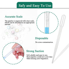3ml Pipettes Plastic Transfer Pipettes Eye Dropper, Essential Oils Pipettes Dropper Makeup Tool by moveland (150)