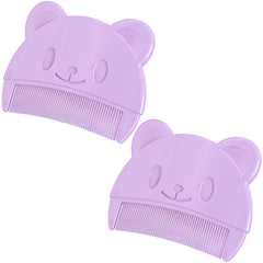 2 Pcs Baby Comb Baby Cradle Cap Comb Baby Hair Brush Toddler Comb Toddler Hair Brush Newborn Hair Brush Cradle Cap Comb (Purple)