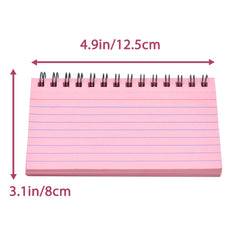 3 Pack Index Cards, 150 Sheets Flash Cards Lined Revision Cards Easy Flip Record Cards Cue Cards for Office Meeting, School Learning, Memory, Sticky Note (Pink)…